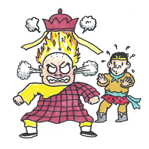 火冒三丈 huǒmàosānzhàng