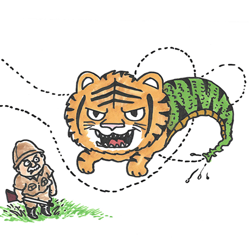 虎头蛇尾 hǔtóushéwěi