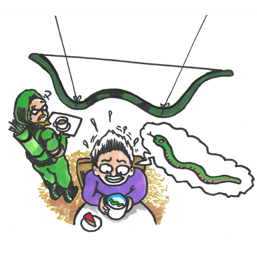 杯弓蛇影 bēigōngshéyǐng
