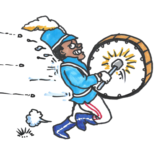 打退堂鼓 dǎtuìtánggǔ
